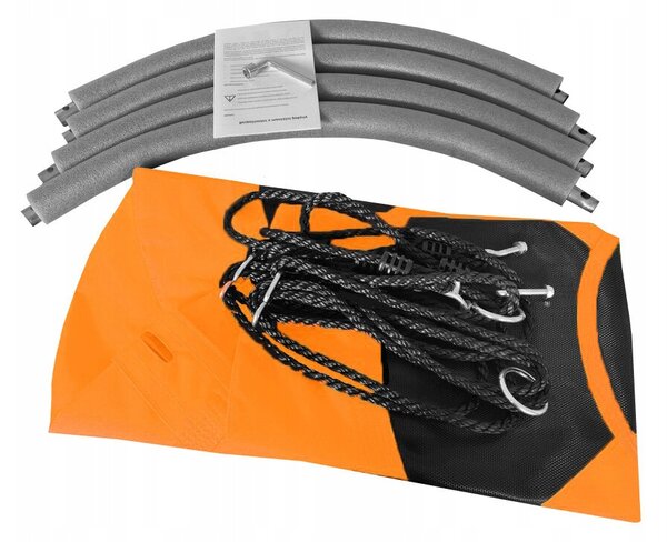 Závěsné zahradní křeslo Aga kulaté 90 cm oranžové