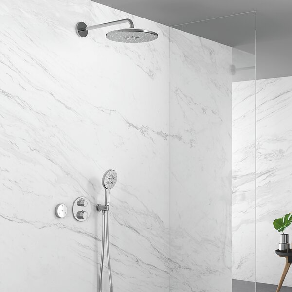 GROHE Grohtherm - Termostatická baterie pro 2 výstupy s integrovaným uzavíracím/přepínacím ventilem, Chrom 24076000
