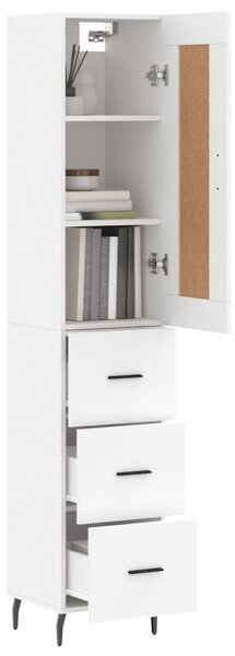 Skříň highboard bílá 34,5 x 34 x 180 cm kompozitní dřevo 3200209
