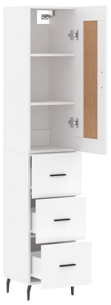 Skříň highboard bílá 34,5 x 34 x 180 cm kompozitní dřevo 3200209