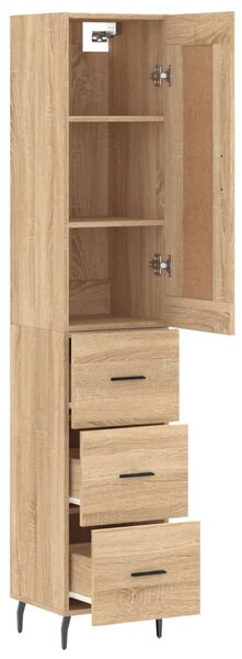 Skříň highboard dub sonoma 34,5 x 34 x 180 cm kompozitní dřevo 3200212