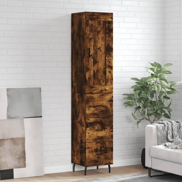 Skříň highboard kouřový dub 34,5 x 34 x 180 cm kompozitní dřevo 3200214