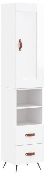 Skříň highboard bílá s vysokým leskem 34,5x34x180 cm kompozit 3200235
