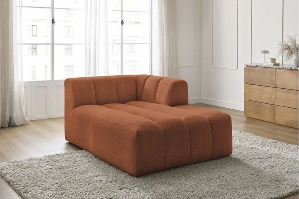 Bobochic Paris Terakotově oranžová bouclé lenoška Annecy 170 cm, pravá