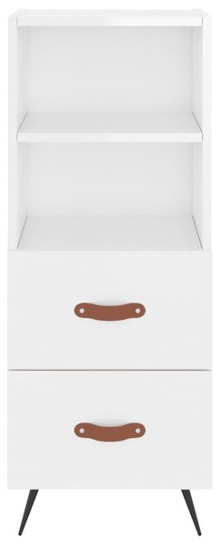 Skříň highboard bílá s vysokým leskem 34,5x34x180 cm kompozit 3200235