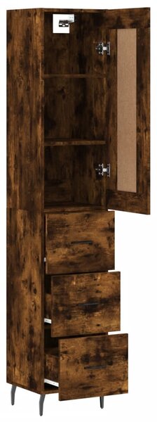 Skříň highboard kouřový dub 34,5 x 34 x 180 cm kompozitní dřevo 3200214