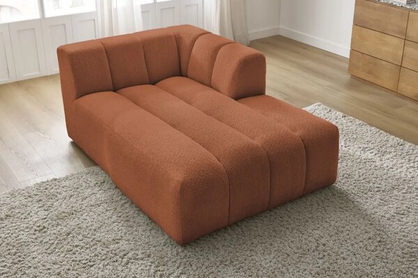 Bobochic Paris Terakotově oranžová bouclé lenoška Annecy 170 cm, pravá