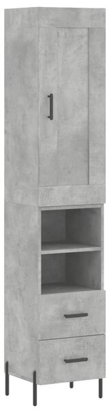 Skříň highboard betonově šedá 34,5x34x180 cm kompozitní dřevo 3200269