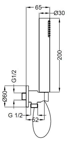 TEOREMA Program ONE - Sprchový set, chrom P1-KS01-90