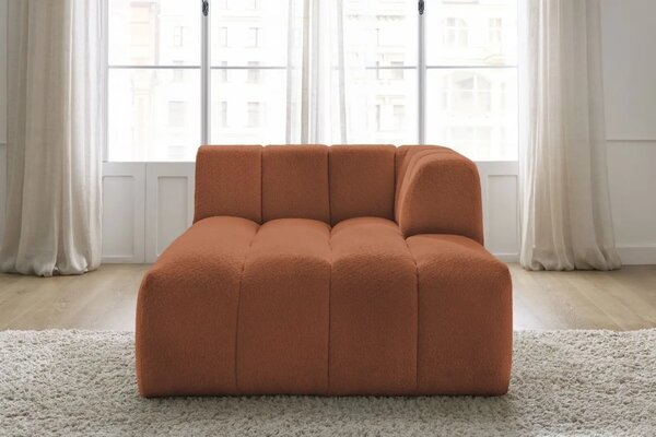 Bobochic Paris Terakotově oranžová bouclé lenoška Annecy 170 cm, pravá
