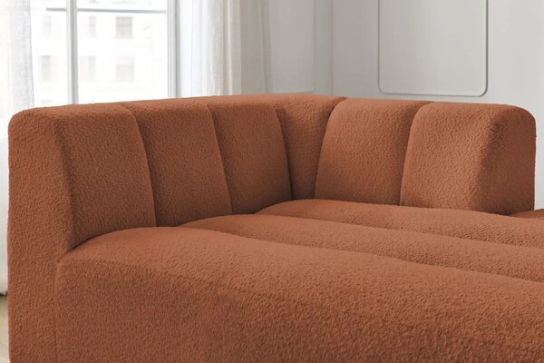 Bobochic Paris Terakotově oranžová bouclé lenoška Annecy 170 cm, pravá