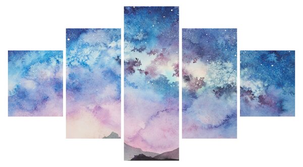 Obraz - Mléčná dráha, aquarel (125x70 cm)
