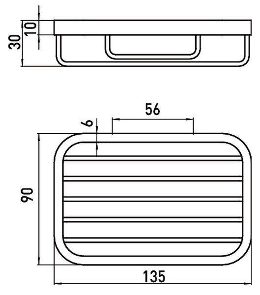 Emco System 2 - Držák na mýdlo, chrom 354500106