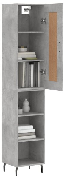 Skříň highboard betonově šedá 34,5x34x180 cm kompozitní dřevo 3200341