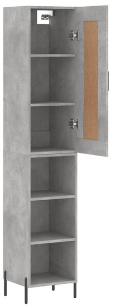 Skříň highboard betonově šedá 34,5x34x180 cm kompozitní dřevo 3200333