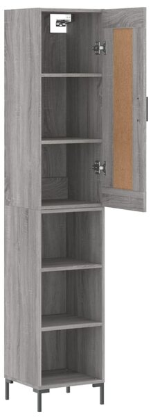 Skříň highboard šedá sonoma 34,5 x 34 x 180 cm kompozitní dřevo 3200327