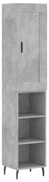Skříň highboard betonově šedá 34,5x34x180 cm kompozitní dřevo 3200341