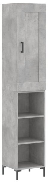 Skříň highboard betonově šedá 34,5x34x180 cm kompozitní dřevo 3200325