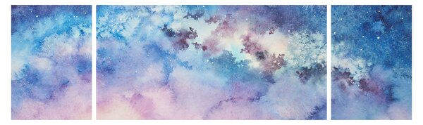 Obraz - Mléčná dráha, aquarel (170x50 cm)