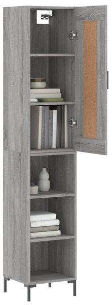 Skříň highboard šedá sonoma 34,5 x 34 x 180 cm kompozitní dřevo 3200327