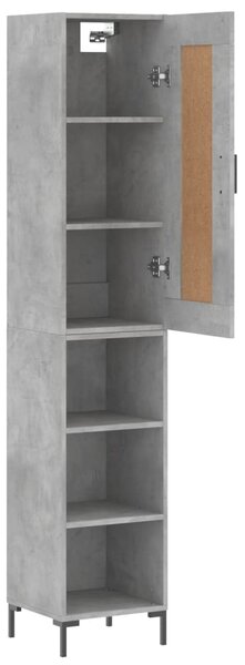 Skříň highboard betonově šedá 34,5x34x180 cm kompozitní dřevo 3200325
