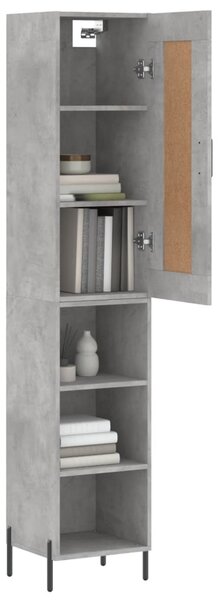 Skříň highboard betonově šedá 34,5x34x180 cm kompozitní dřevo 3200333