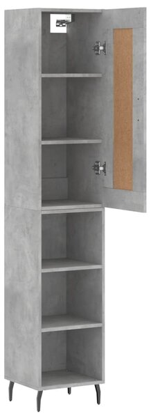 Skříň highboard betonově šedá 34,5x34x180 cm kompozitní dřevo 3200341