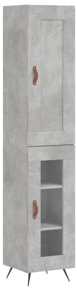 Skříň highboard betonově šedá 34,5x34x180 cm kompozitní dřevo 3200365