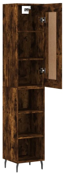 Skříň highboard kouřový dub 34,5 x 34 x 180 cm kompozitní dřevo 3200342