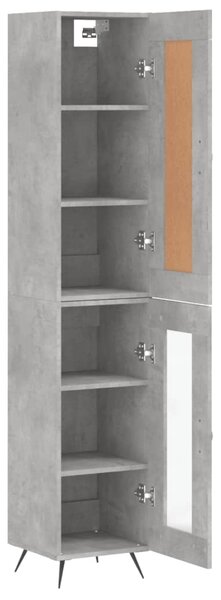 Skříň highboard betonově šedá 34,5x34x180 cm kompozitní dřevo 3200365