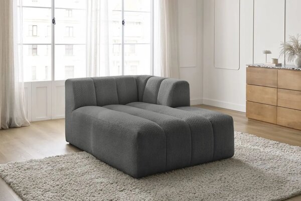 Bobochic Paris Tmavě šedá bouclé lenoška Annecy 170 cm, pravá