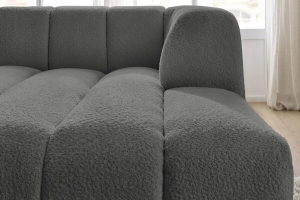 Bobochic Paris Tmavě šedá bouclé lenoška Annecy 170 cm, pravá