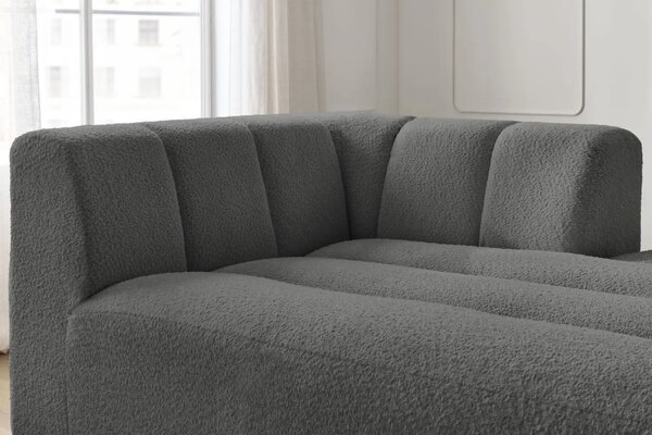 Bobochic Paris Tmavě šedá bouclé lenoška Annecy 170 cm, pravá