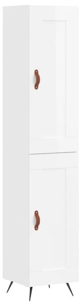 Skříň highboard bílá s vysokým leskem 34,5x34x180 cm kompozit 3200427