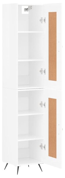 Skříň highboard bílá s vysokým leskem 34,5x34x180 cm kompozit 3200427