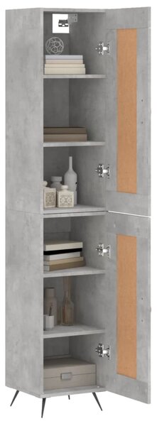 Skříň highboard betonově šedá 34,5x34x180 cm kompozitní dřevo 3200429