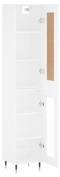 Skříň highboard bílá 34,5 x 34 x 180 cm kompozitní dřevo 3200369