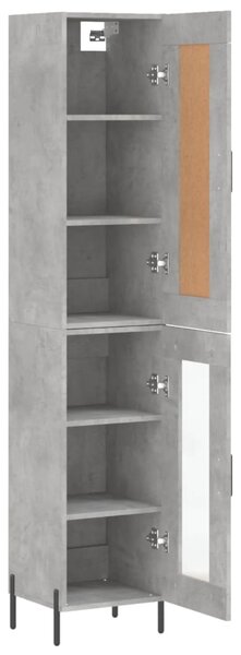 Skříň highboard betonově šedá 34,5x34x180 cm kompozitní dřevo 3200397