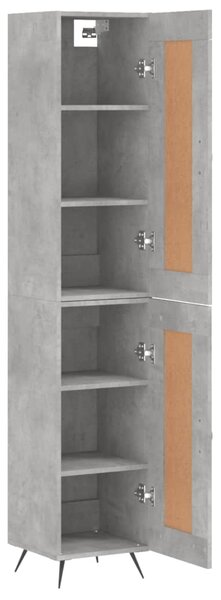 Skříň highboard betonově šedá 34,5x34x180 cm kompozitní dřevo 3200429