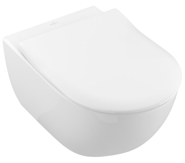 Villeroy & Boch Subway 2.0 Combi-Pack - SET Závěsné WC + sedátko SlimSeat SoftClosing, alpská bílá 5614R201