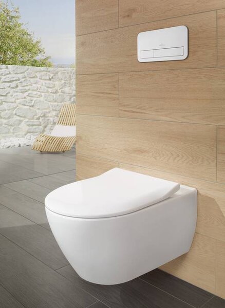 Villeroy & Boch Subway 2.0 Combi-Pack - SET Závěsné WC + sedátko SlimSeat SoftClosing, alpská bílá 5614R201