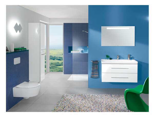 Villeroy & Boch Avento Combi-Pack - SET Závěsné WC + sedátko SlimSeat SoftClosing, alpská bílá 5656RS01