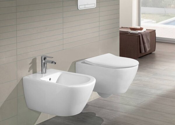 Villeroy & Boch Subway 2.0 Combi-Pack - SET Závěsné WC + sedátko SlimSeat SoftClosing, alpská bílá 5614R201