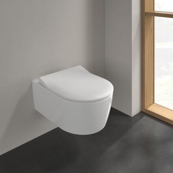 Villeroy & Boch Avento Combi-Pack - SET Závěsné WC + sedátko SlimSeat SoftClosing, alpská bílá 5656RS01