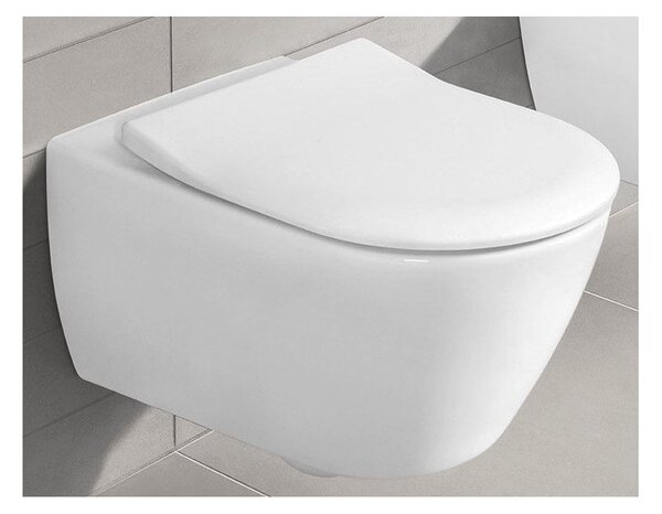 Villeroy & Boch Subway 2.0 Combi-Pack - SET Závěsné WC + sedátko SlimSeat SoftClosing, alpská bílá 5614R201