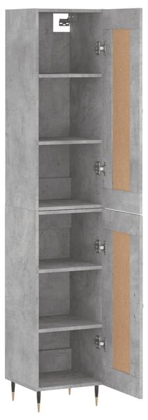 Skříň highboard betonově šedá 34,5x34x180 cm kompozitní dřevo 3200437