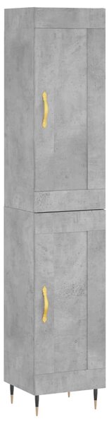 Skříň highboard betonově šedá 34,5x34x180 cm kompozitní dřevo 3200437