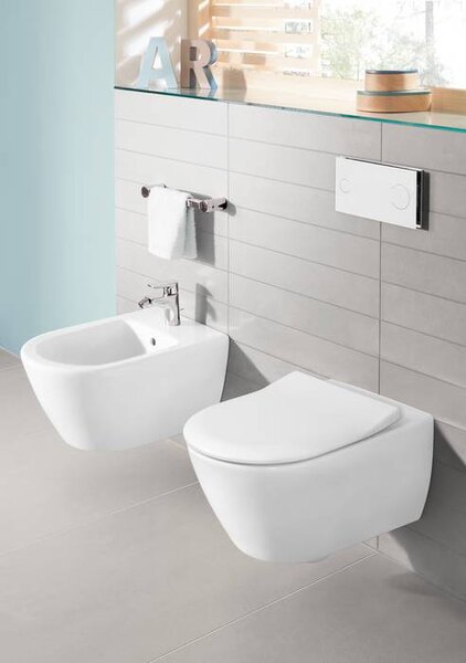 Villeroy & Boch Subway 2.0 Combi-Pack - SET Závěsné WC + sedátko SlimSeat SoftClosing, alpská bílá 5614R201