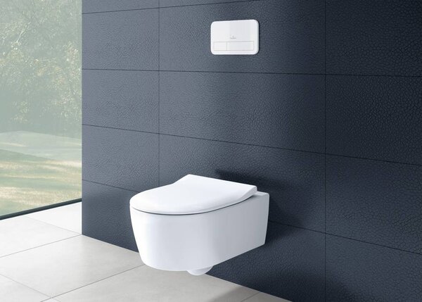 Villeroy & Boch Avento Combi-Pack - SET Závěsné WC + sedátko SlimSeat SoftClosing, alpská bílá 5656RS01
