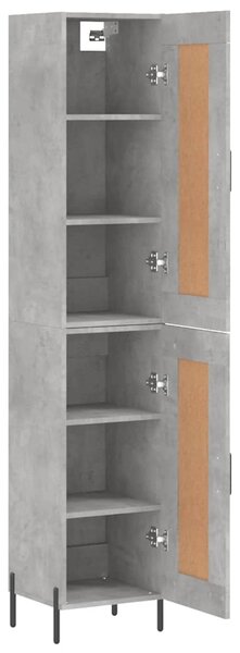 Skříň highboard betonově šedá 34,5x34x180 cm kompozitní dřevo 3200461
